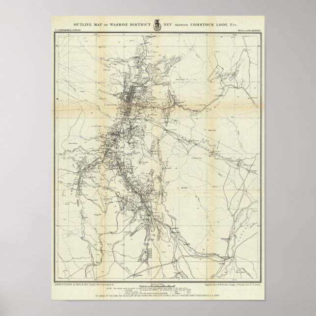 Disposition Karta i Washoe-distriktet Poster (Framsidan)