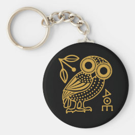 Disposition över Athenian Uggla från det antika gr Nyckelring