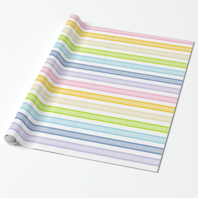 Disposition Rand Pastel Rainbow Presentpapper (Utrullad)
