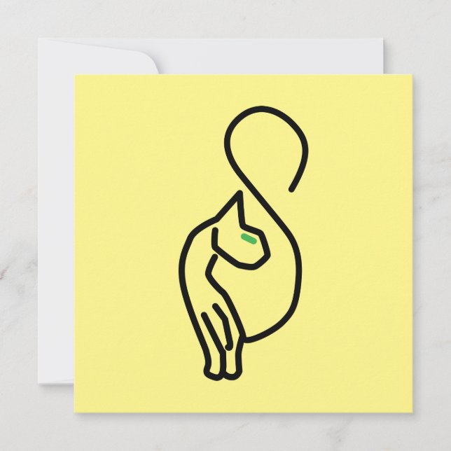 Disposition snyggt Kattunge Inbjudningar (Framsida)