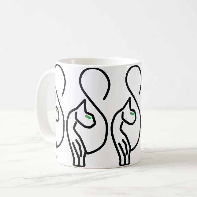 Disposition snyggt Kattunge Kaffemugg (Framsida vänster)