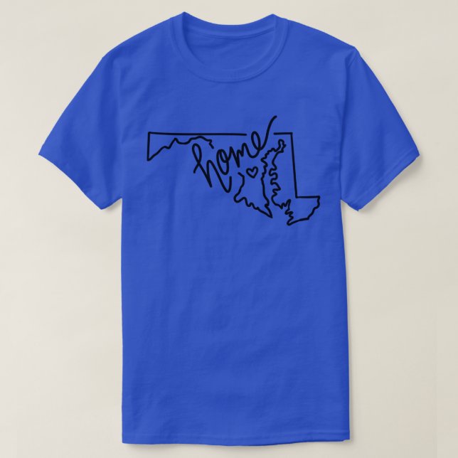 Dispositionsfäste för cute-Maryland-hemland 2 T Shirt (Design framsida)