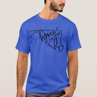 Dispositionsfäste för cute-Maryland-hemland 2 T Shirt