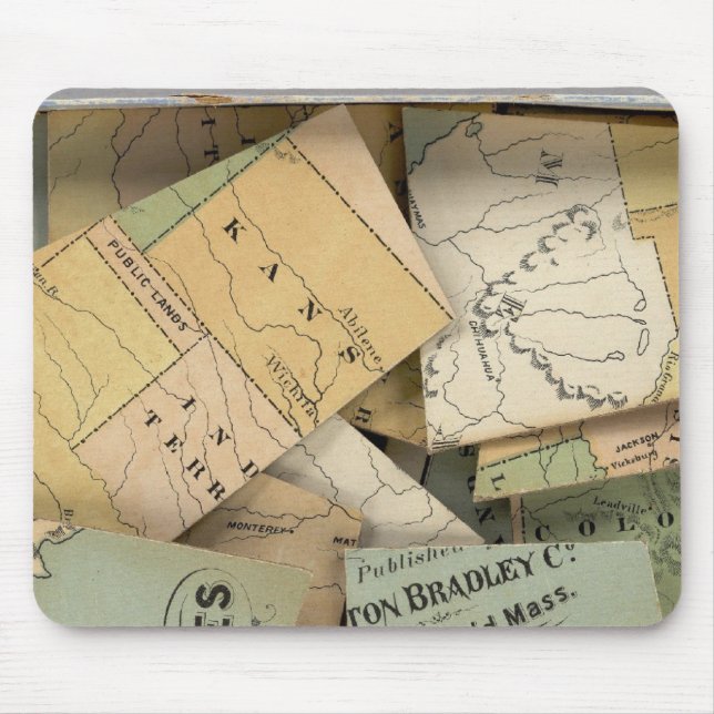 Dissected Outline Karta, Förenta staterna Musmatta (Framsidan)