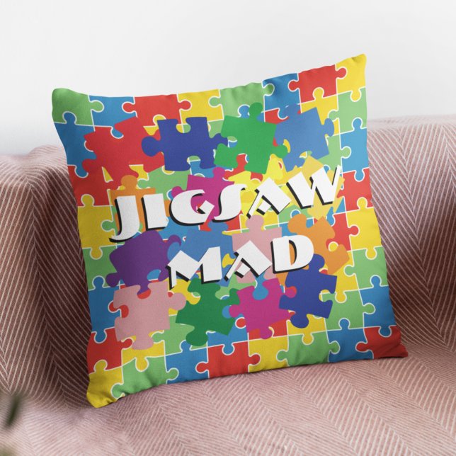 Dissektolog Jigszle Puzzle Älskare tillsammans Kudde (Jigsaw Mad cushion)