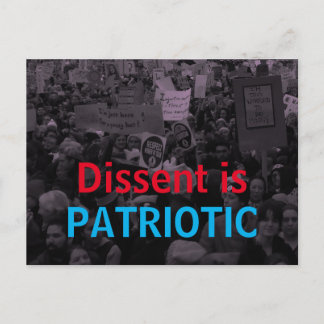 Dissent är Patriotic Women's March 10/100 action Vykort