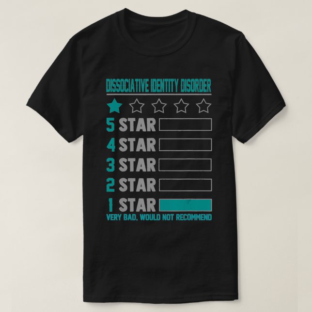 Dissociativ identitetsstörning Medvetenhet dissoci T Shirt (Design framsida)