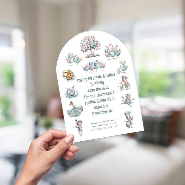 Dist 12 dagar jul Sång Spara datumet Inbjudningar (Skapare uppladdad)