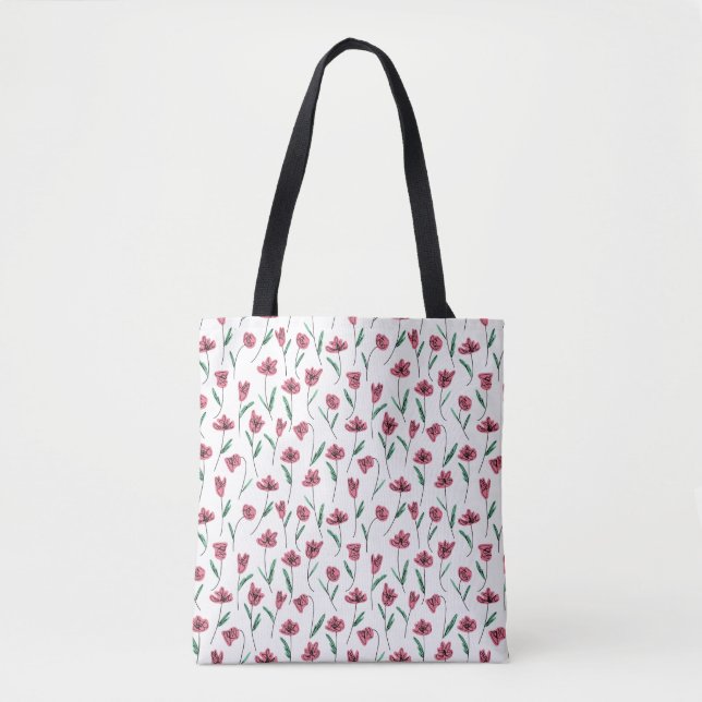Dist-Blommigt-bag - Flower Carryall Tygkasse (Framsida)