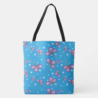 Dist-Rosa-blomma-tote-säck Tygkasse