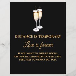 Distans är tillfällig Kärlek är för evigt flygblad