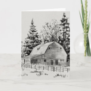 Distant Barn Sketch I Kort