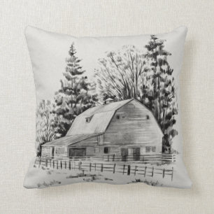 Distant Barn Sketch I Kudde