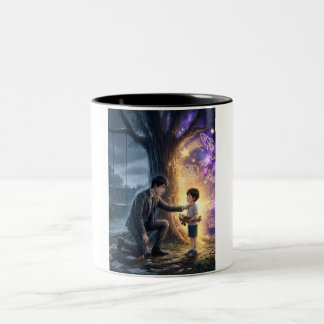 Distant Echoes Inner Child Retro Sci-Fi Magic Två-Tonad Mugg