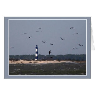 Distant OBX Lighthouse Hälsningskort