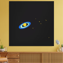 Distant Saturnus avdrift Colorful Ringar Rymden