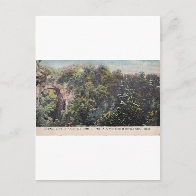 Distant View of "Natural Bridge" Virginia Vykort (Framsida)