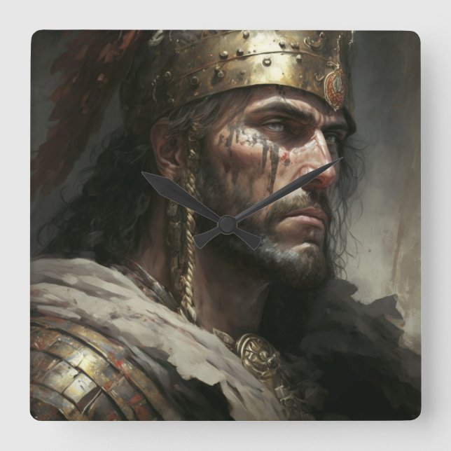 Distant War Fyrkantig Klocka (Framsida)