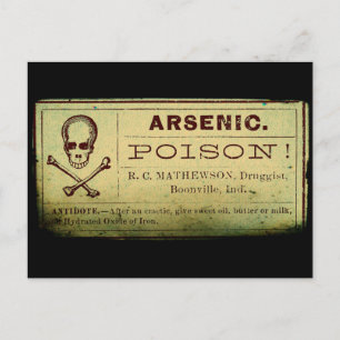 Disted Arseniic Label Vykort