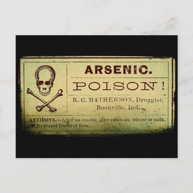 Disted Arseniic Label Vykort (Framsida)