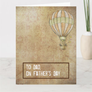 Disted Beige White Luftballong Fars dag Kort