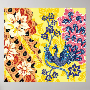 Distinctive indonsian Batik Motifs Poster