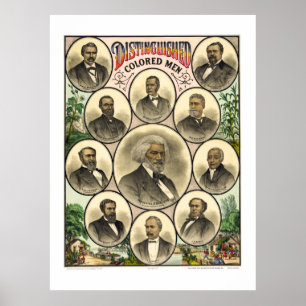 DISTINGUISHED AFRICAN AMERICAN MANAR 1883 POSTER