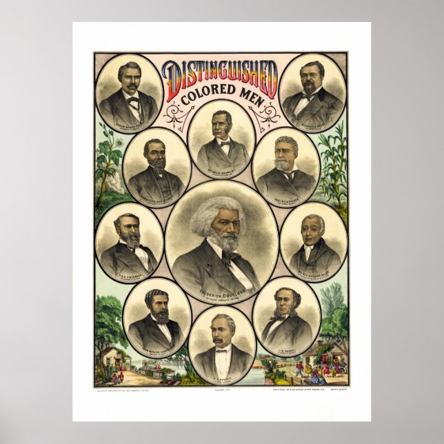 DISTINGUISHED AFRICAN AMERICAN MANAR 1883 POSTER (Framsidan)