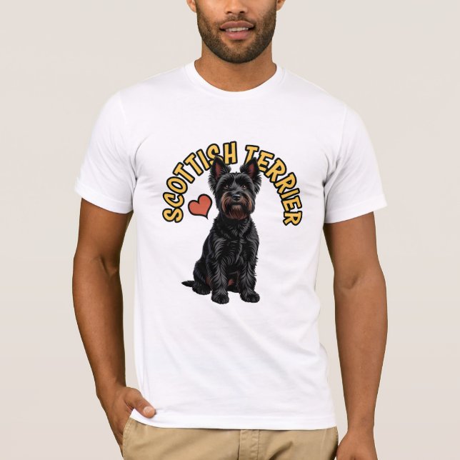 Distinguished Scottish Terrier Portrait T-Shirt (Framsida)