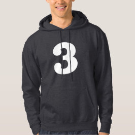 Distinkt "3" sweatshirt med luva