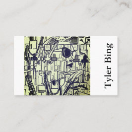 Distinkt Abstrakt Art, "Vogue in Blek Grönt" Visitkort