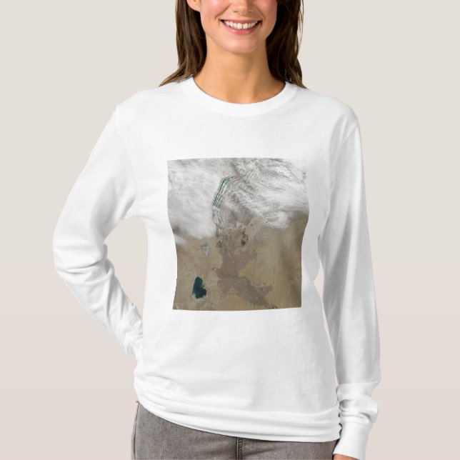 Distinkt linjer av moln tee shirt (Framsida)