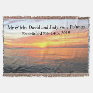 DISTINKTIV PERSONLIG SUNRISE BRÖLLOP BLANKET MYSFILT