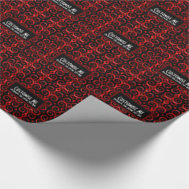 Distinktiva svarta snurrar (röd) presentpapper