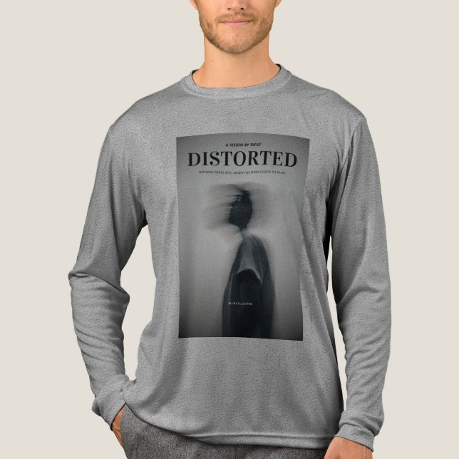 DISTORTED – Minimal Aesthetic Blurred Face Art | T Shirt (Framsida)