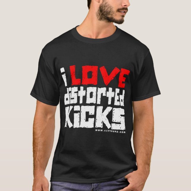 distortedkicks02-red&white tee shirt (Framsida)
