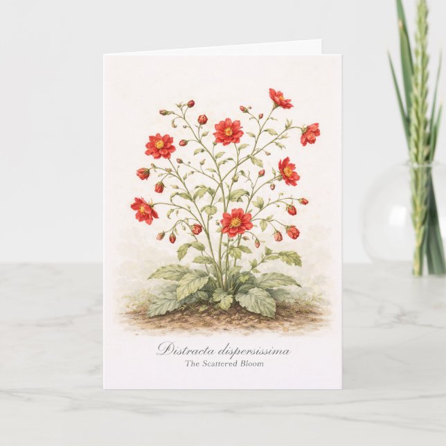 Distracta dispersissima - Den spridda blomman Kort (Framsida)