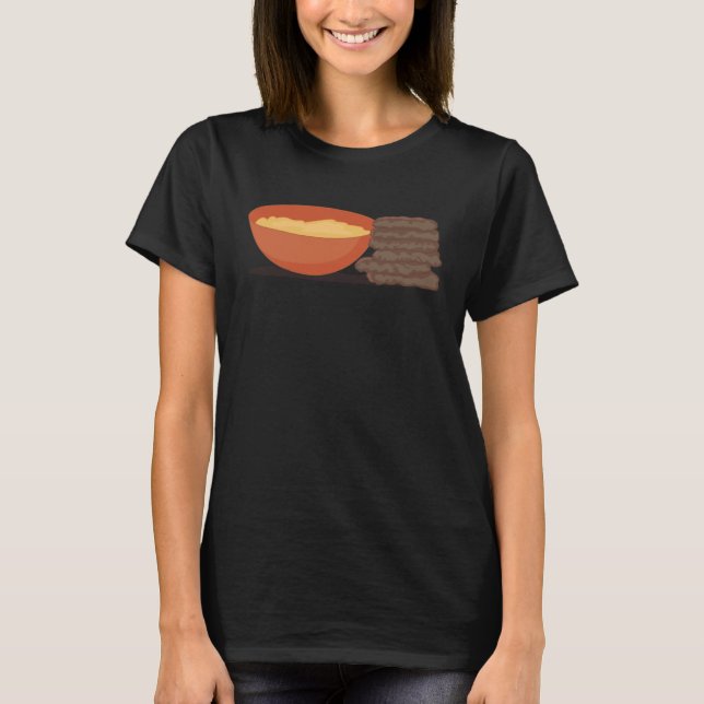 Distracted by Falafel and Hummus Ironic Levant Foo T Shirt (Framsida)