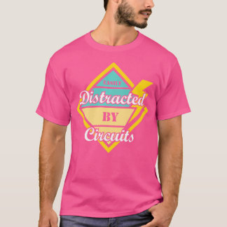 Distraherad av kretsar Elektroarbetare Ingenjör T Shirt