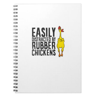 Distraherad av Rubber Chickens Funny Rubber Anteckningsbok