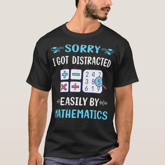 Distraherad Matematik Matte T Shirt (Framsida)
