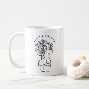 Distraherad Personlig för Blommigt av avloppsrenin Kaffemugg
