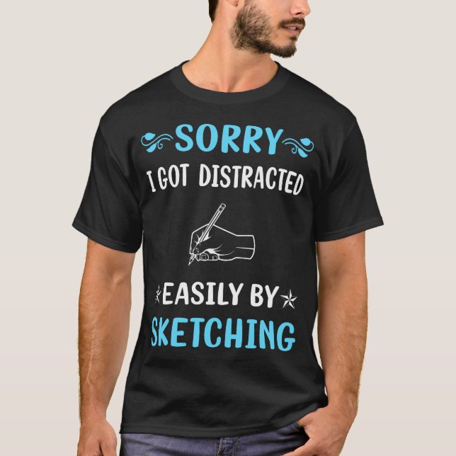 Distraherad skissning t shirt (Framsida)