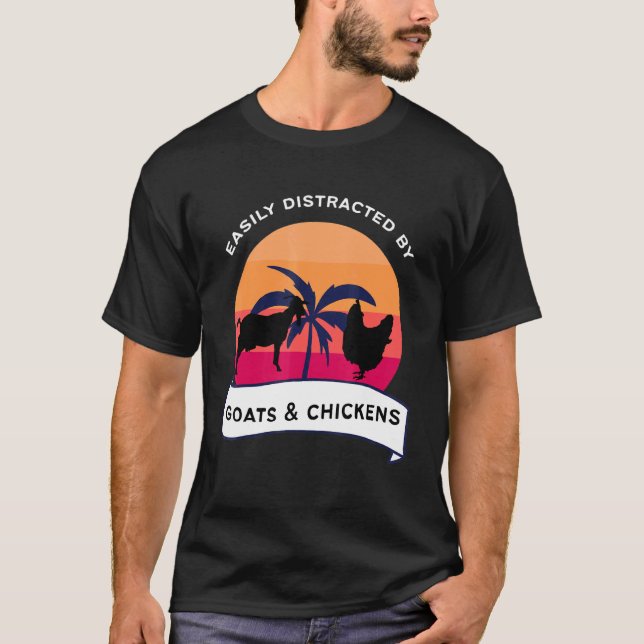 Distraheras av getter och höns t shirt (Framsida)