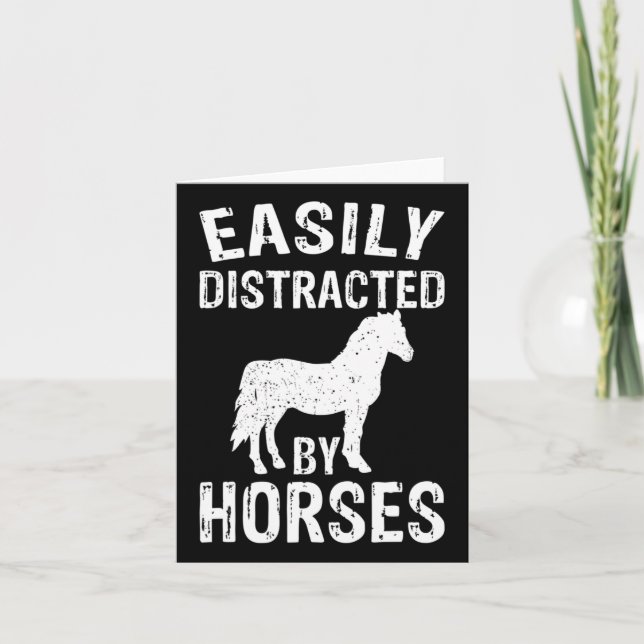 Distraherat av  häst kort (Framsida)