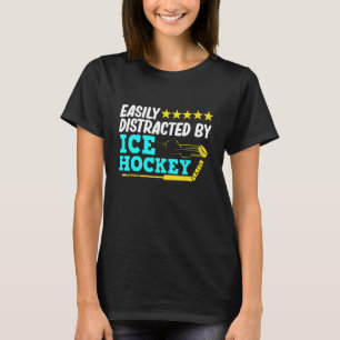 Distraherat av Ice Hockey Player Coach Sports Gra T Shirt