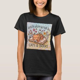 Distraherat av Kats & Bokar, Kitten ovanpå Bokar T Shirt
