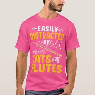 Distraherat av katter och flingor Expert Musician T Shirt