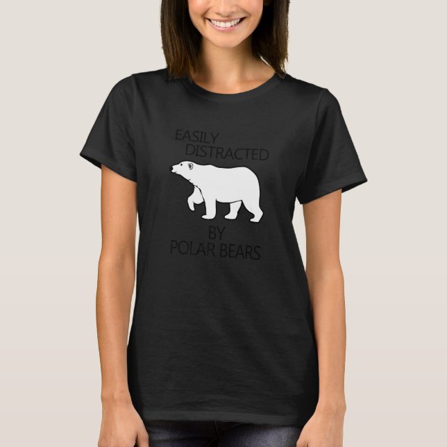 Distraherat av Polar Bears Expedition Arktis Wildl T Shirt (Framsida)