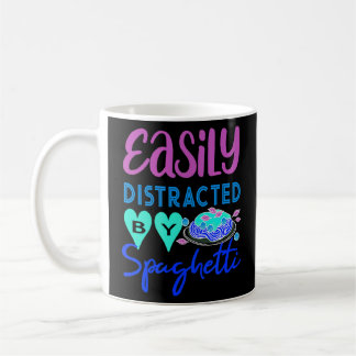 Distraherat av Spaghetti Italiana Food Noodles Kaffemugg